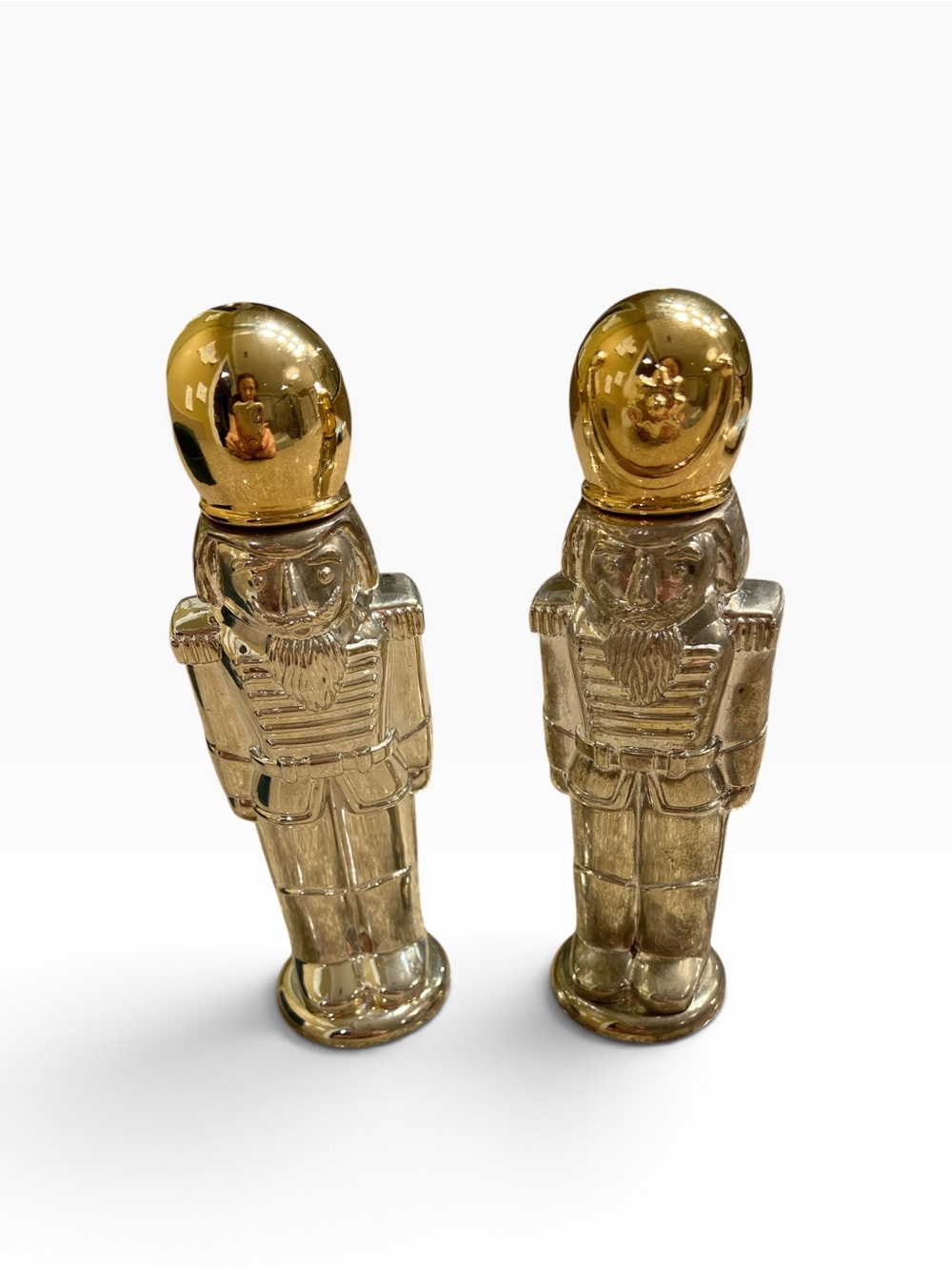 Godinger Brass-Tone Nutcracker Soldier Pair in Gold
